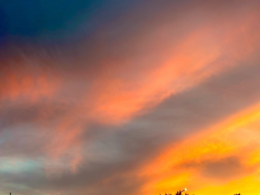 先週の夕日